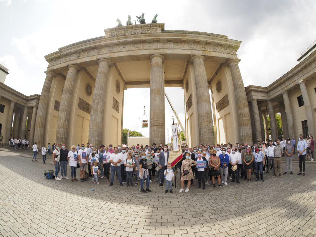 Nürnberger Schausteller demonstrieren in Berlin